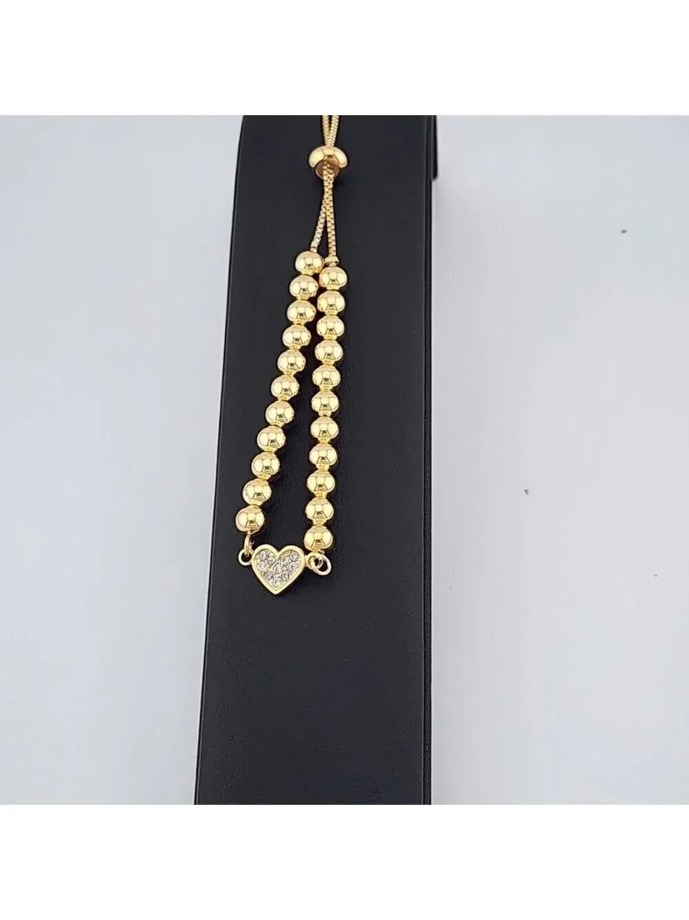 Brand New Brazilian 18k Gold Filled Adjustable Heart Bracelet